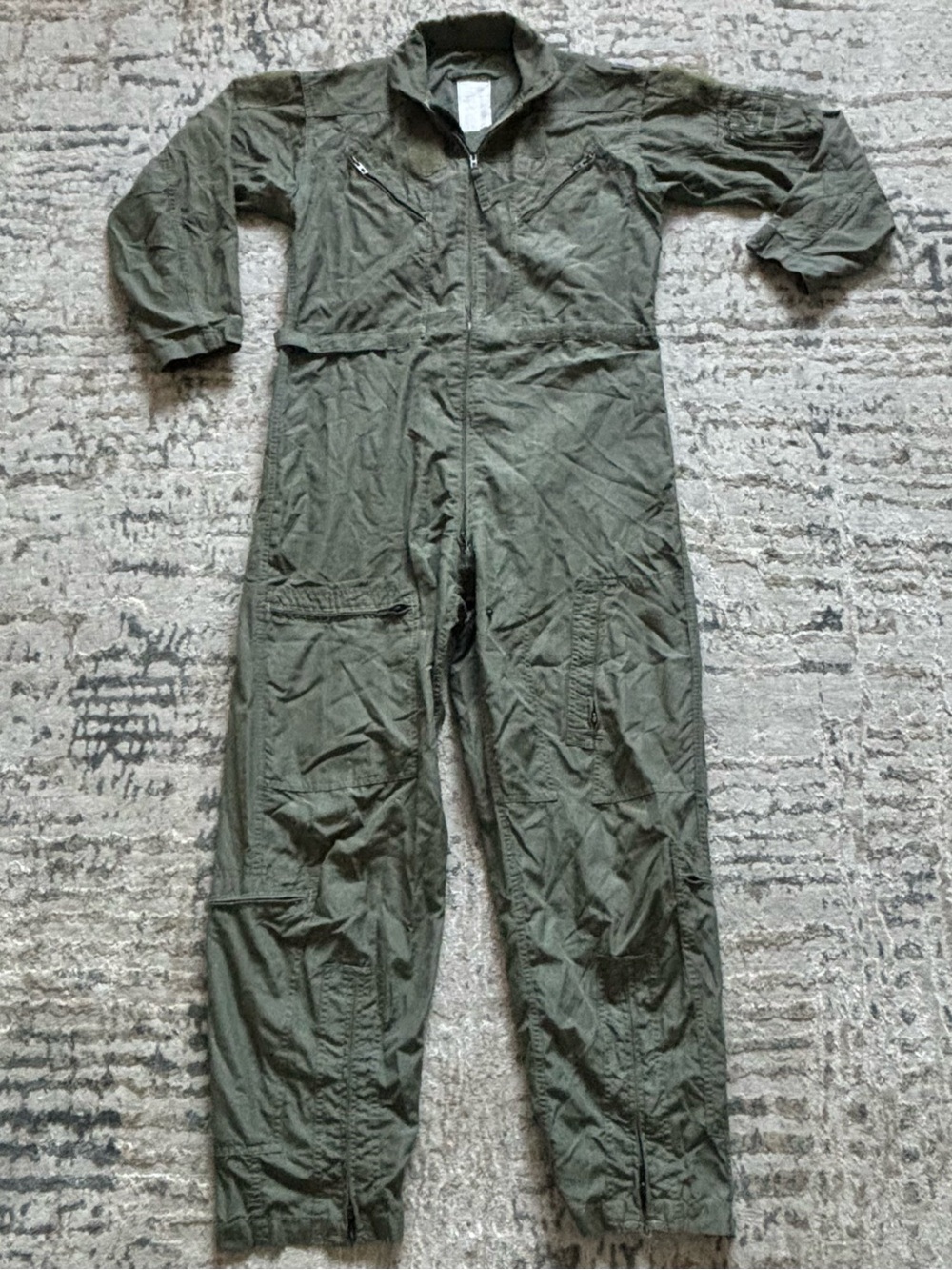 Military Issue Barrier Wear Flyers Coveralls 42R Regular Green Flame Resistant